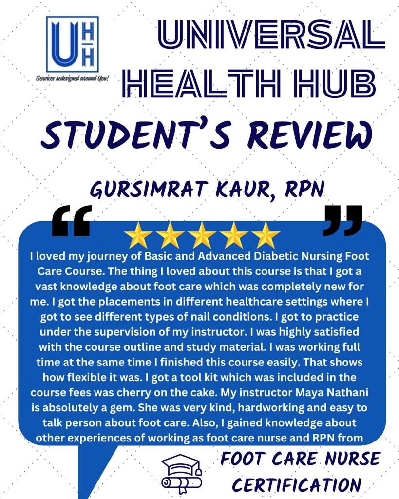 Foot Care Nurse Certificate Program Universal Health Hub